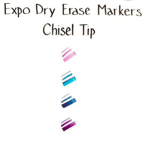 Expo Dry Erase Markers - 4 pack chisel tip - Picture 3 of 4